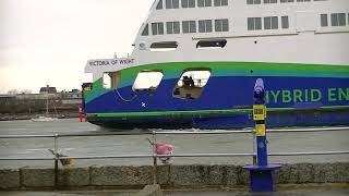 Victoria of Wight Leaving Portsmouth harbor for Fishbourne IOW 15/11/2020