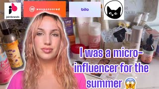 I WAS AN INFLUENCER OVER THE SUMMER AND THIS IS WHAT I GOT