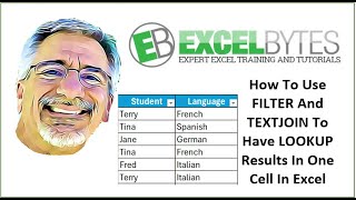 How To Use FILTER And TEXTJOIN To Have LOOKUP Results In One Cell In Excel