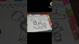 easy gudipadwa drawing🎉 #indianfestival 🎉 #youtubeshorts #viral #asmr #trending #drawing