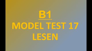 Lesen17 #b1 #germany