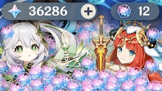 How strong can I make a Nilou team by pulling with 250+ rolls