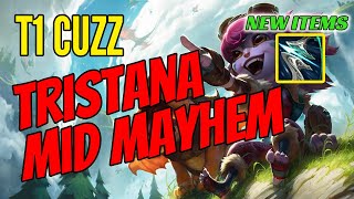 T1 Clozer Plays Tristana Mid vs Akali Challenger Gameplay New Items Season 11 Galeforce