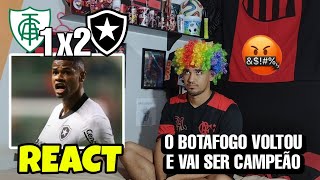 REACT AMÉRICA-MG 1 X 2 BOTAFOGO MELHORES MOMENTOS BRASILEIRÃO 2023 REAÇÕES RIVAIS