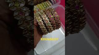 💥💥 Beautiful gold and white stone kundan thread bangles 💥💥