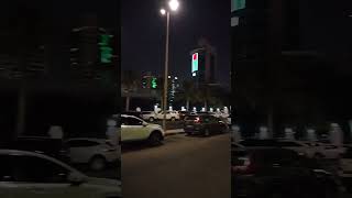 national flag / night view city of the light / tourist attraction / city of love, UAE