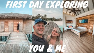 FIRST DAY at You and Me Maldives resort - Room tour & exploring the island