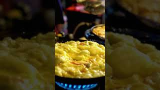 Frying oyster omelette in pan, Thailand street food #nature #naturephotography #naturalbeach