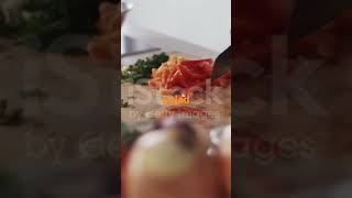 Making salad by knife