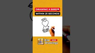 Draw a Bird in 25 Seconds! 🐦 | Easy Drawing for Kids #shorts #drawing #drawingshorts