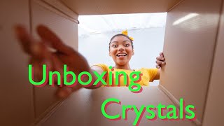 Part 2 Crystal Unboxing of Raw Honeycomb Ruby, Volcano Agate Teddy Bear, Raw Fluorite Specimen