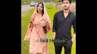 Teri Pehli #Mulaqat Ek Taraf❤️| Cute #MuslimCouple Shayari Video 💞| #Love Whatsappstatus| #shorts 🌺