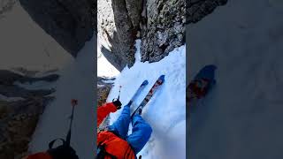 Skinny ski line near Ouray Colorado #skiing