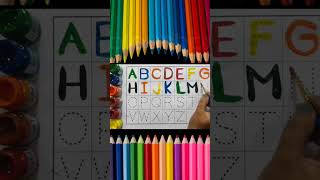 Abcd Alphabet with colouring #shorts