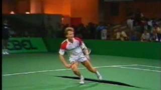 Tennis Davis Cup 1985 Westphal - Smid (Carpet trouble - Part 2)