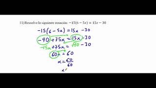 1 ESO Tema 6 Álgebra ejercicio 11