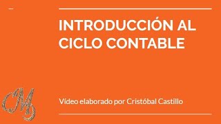 1  Introducción al primer ejercicio del ciclo contable