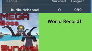 I survived 999 seconds from goku! | Roblox Mega Boss Survival