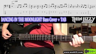 THIN LIZZY Dancing In The Moonlight BASS COVER + TAB | Easy Rock Bass Song