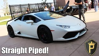 Straight Piped Lambo - Cars n Coffee at The Place!