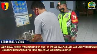 himbauan patuhi protokol kesehatan cegah covid 19 kodim 0803/madiun