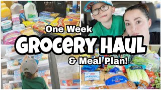 GROCERY HAUL & MEAL PLAN | Shop with Me at HEB | Budget Grocery Haul for a Family of Four | HEB Haul