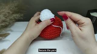 Tightening the muzzle. Amigurumi crochet toys.