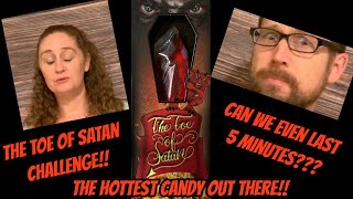 Husband vs Wife: We did the Toe of Satan challenge!! 9 times hotter than a ghost pepper!