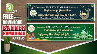 2 Desain Banner Ramadhan Free Download Cdr X4