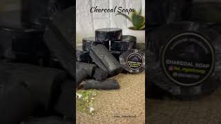 Natural Organic Homemade Charcoal Soap #CharcoalSoap#OrganicSkincare#HandmadeGoodness