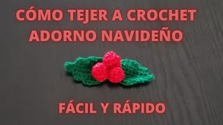 Cómo tejer a crochet adorno navideño fácil y rápido.