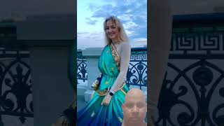 Russian Girls crazy about Lord Krishna#vrindavan #krishna #russiangirl#status #shorts #krishnalove