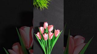 Wow😍 Beautiful Paper Tulip🌷 Making Ideas #shorts #youtubeshorts #viralvideo #ytshorts #trending #art