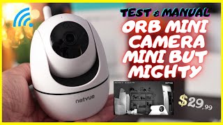 Netvue Orb Mini Camera 360 Degree Night Vision Work with Alexa Cloud Storage