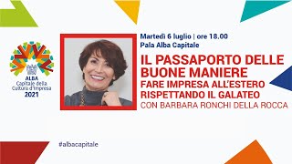 Alba Capitale della Cultura d'Impresa | Il passaporto delle buone maniere