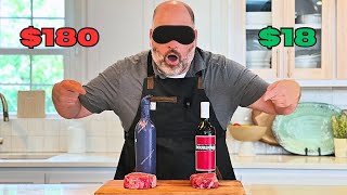 Cheap VS Expensive Date Night Dinner! Blindfolded Taste Test