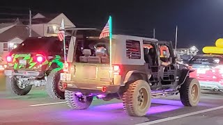 Jeep Invasion 2024 live on the Strip of Pigeon Forge Tennessee at night #weoutside