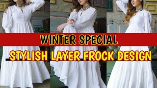 Stylish layer Frock Design| Three Tier Dresses Design/layer frill Frock design/bazo design 2022