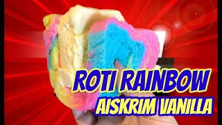 Ice Cream Sandwich Roti Rainbow Aiskrim Vanilla #Shorts