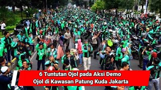 6 Tuntutan Ojol pada Aksi Demo Ojol di Kawasan Patung Kuda Jakarta