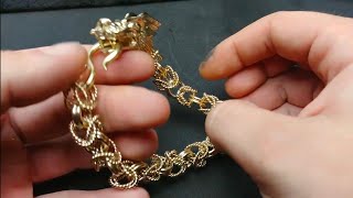 Making gold dragon bracelet by hand/చేతితో తయారు చేసిన గోల్డ్ డ్రాగన్ bracelet //