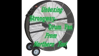 Unboxing the 36” Strongway Direct-Drive Drum Fan