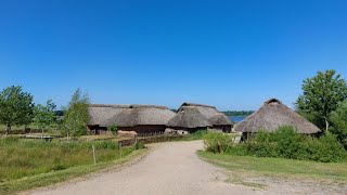 Reconstructed houses at what was once the most important trading center for the vikings: Haithabu