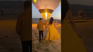 The PROPOSAL with hot air balloon 🎈 #proposal #wedding #engagement #ring #bride #groom #india #fyp