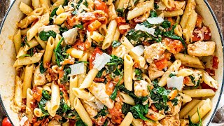 Tomato Spinach Chicken Pasta