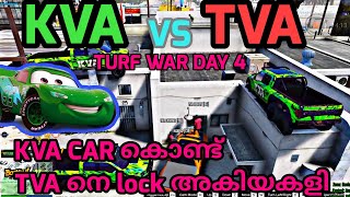 KVA CAR കൊണ്ട് TVA നെ LOCK ആകിയകളി..TVA VS KVA turf war day 4 #vassu annan#rebel#gta5 TVA #turf war