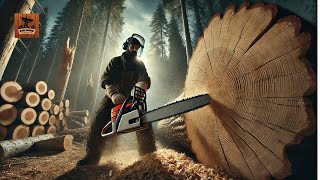 Extreme Dangerous Fastest Big Chainsaw Cutting Tree Machines | A great day to be a lumberjack 1