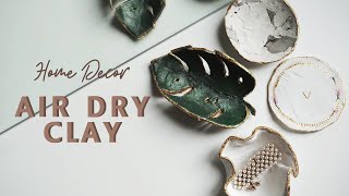 easy air dry clay home decor DIY ideas ✨ DIY clay dishes bowl