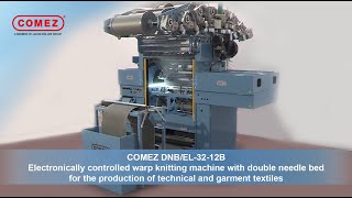 DNB/EL-32: electronically controlled warp knitting machine with double needle bed for technical uses