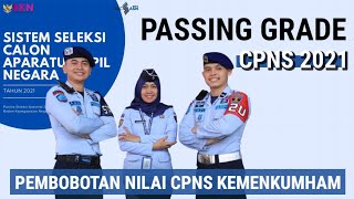 Passing Grade dan Pembobotan Nilai CPNS Kemenkumham 2021